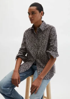 Bluse A-Shape aus Papertouch-Popeline