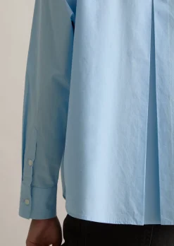 Bluse im Polo-Stil relaxed aus softem Popeline
