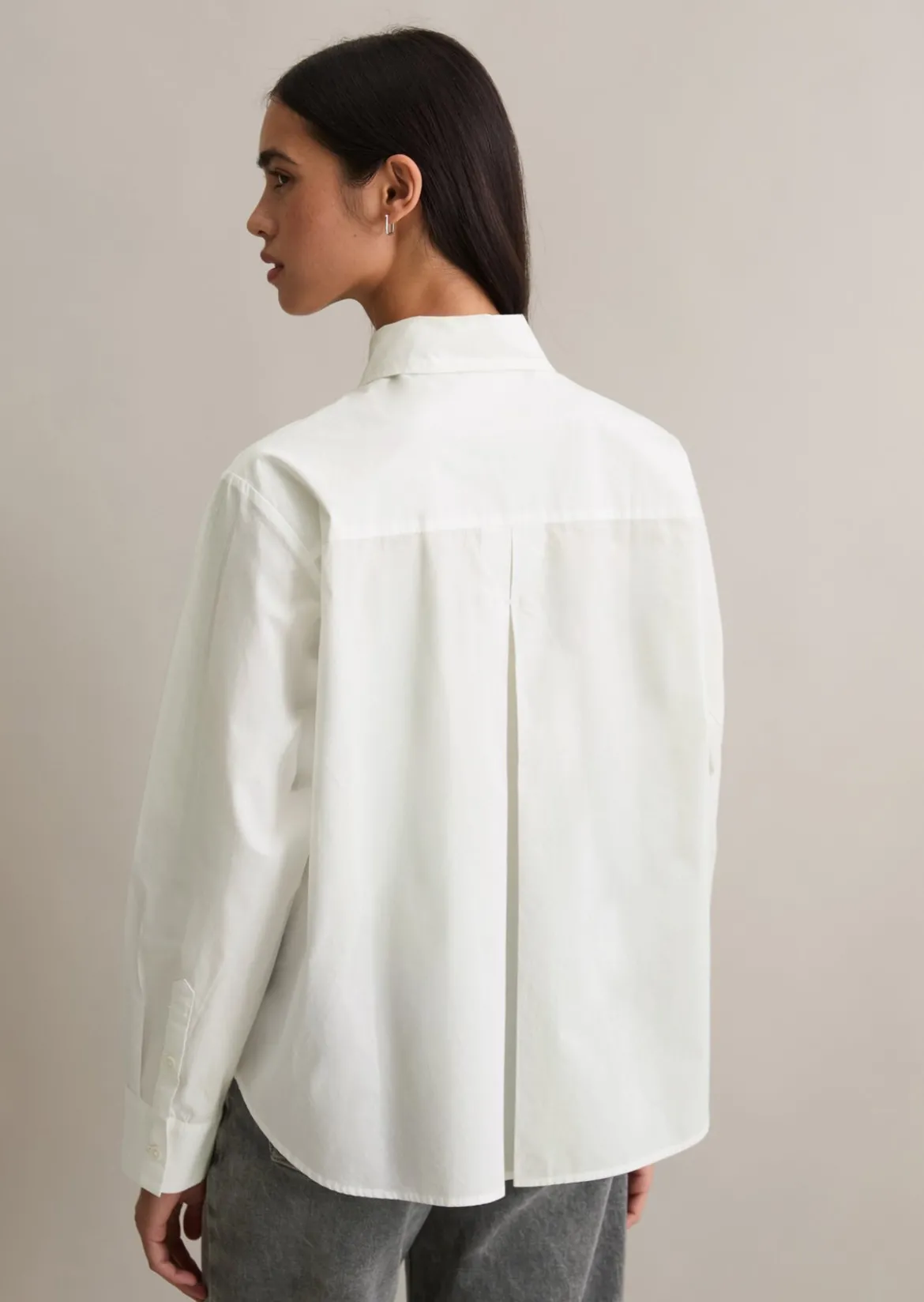 Bluse im Polo-Stil relaxed aus softem Popeline