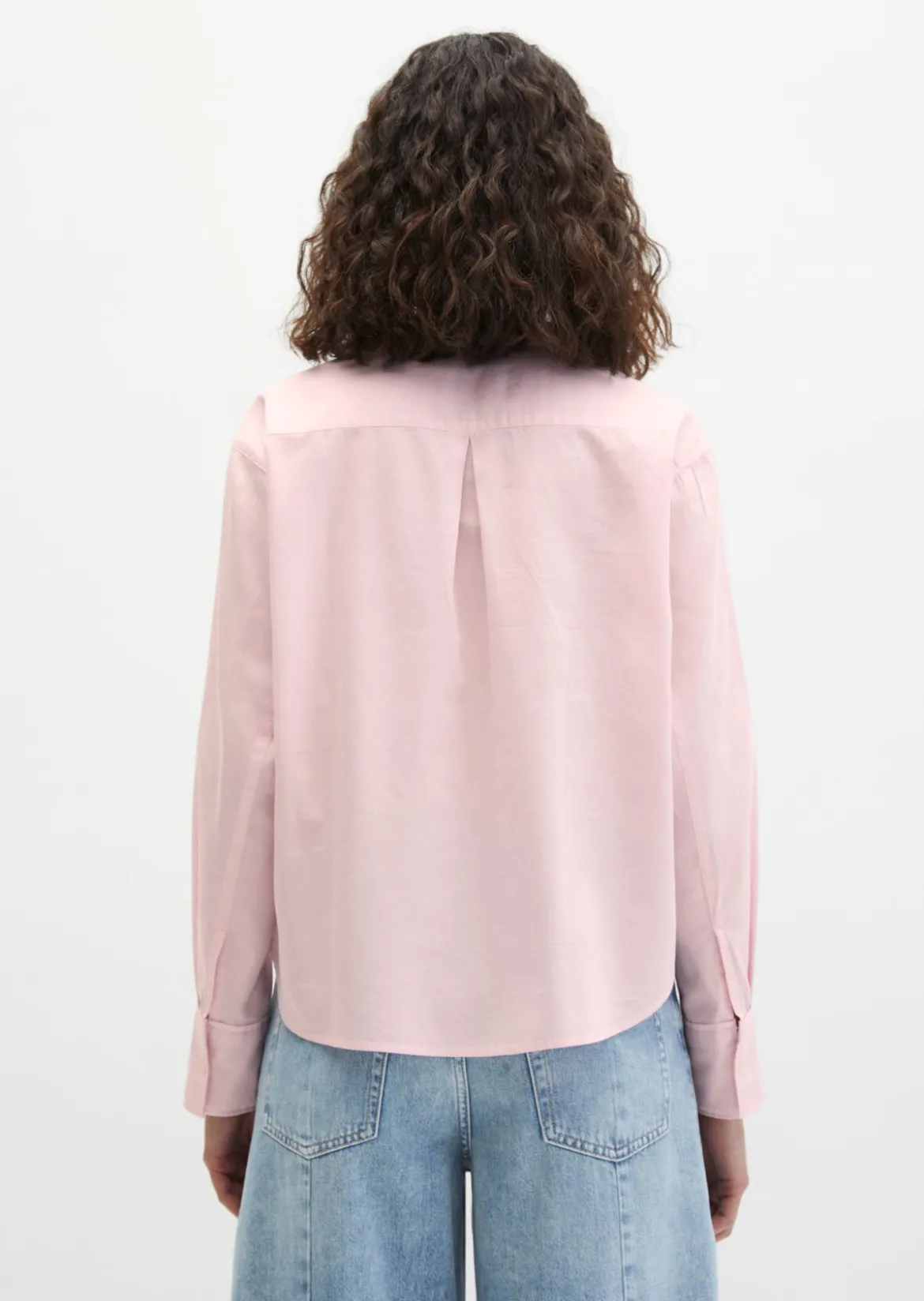 Bluse loose aus Baumwoll-Satin