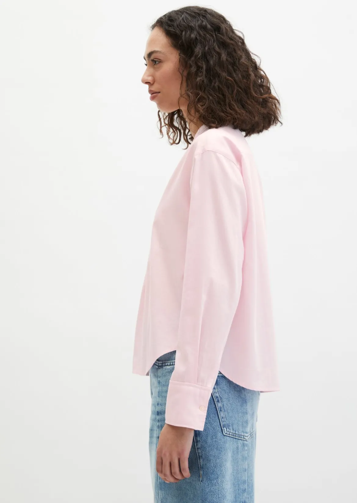 Bluse loose aus Baumwoll-Satin