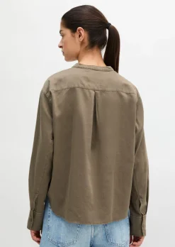Bluse loose aus Baumwoll-Satin