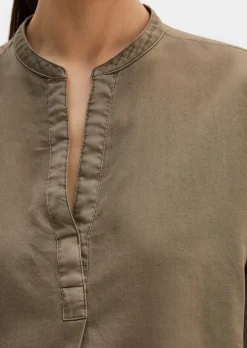 Bluse loose aus Baumwoll-Satin
