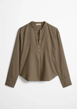 Bluse loose aus Baumwoll-Satin