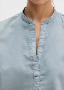 Bluse loose aus Baumwoll-Satin