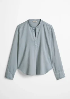 Bluse loose aus Baumwoll-Satin