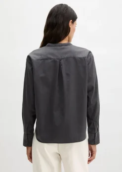 Bluse loose aus Baumwoll-Satin