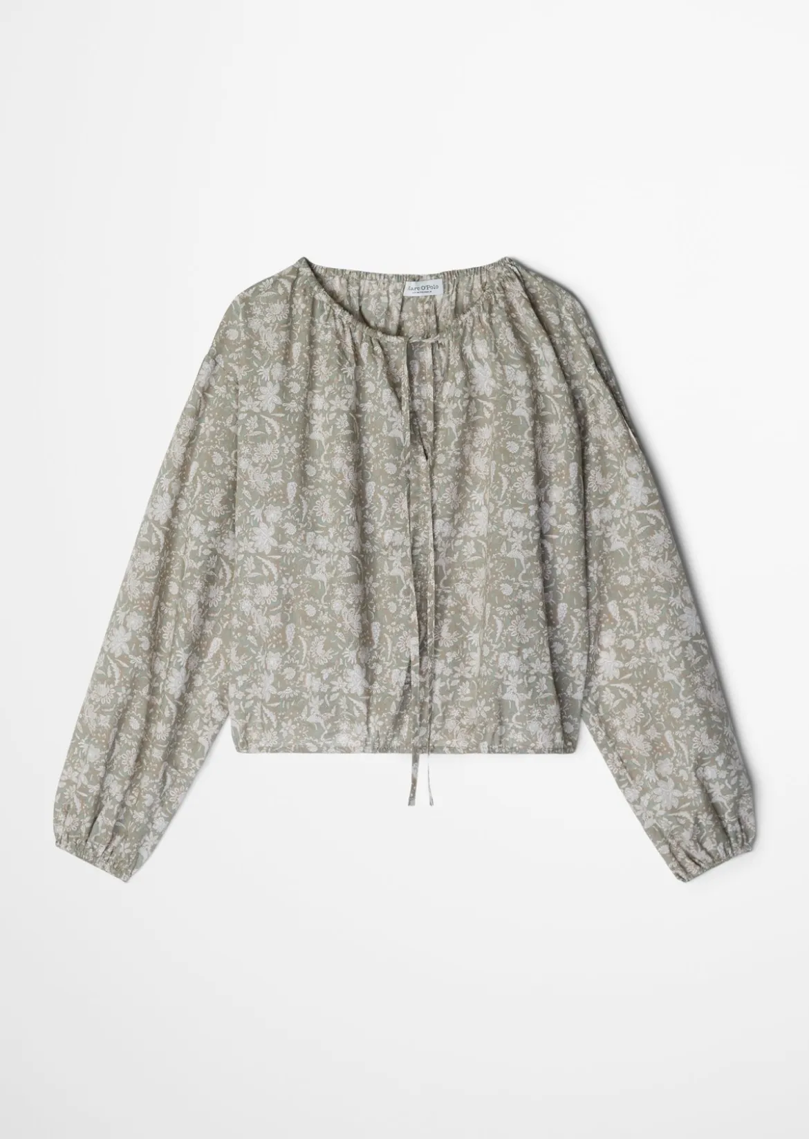 Bluse loose aus bedrucktem Baumwoll-Voile