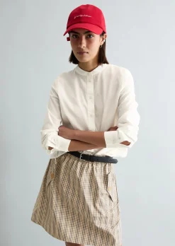 Bluse mit Falten-Detail regular aus reiner Bio-Baumwolle