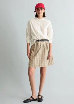 Bluse mit Falten-Detail regular aus reiner Bio-Baumwolle