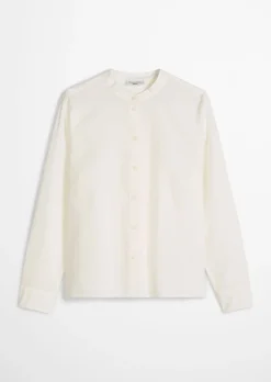 Bluse mit Falten-Detail regular aus reiner Bio-Baumwolle