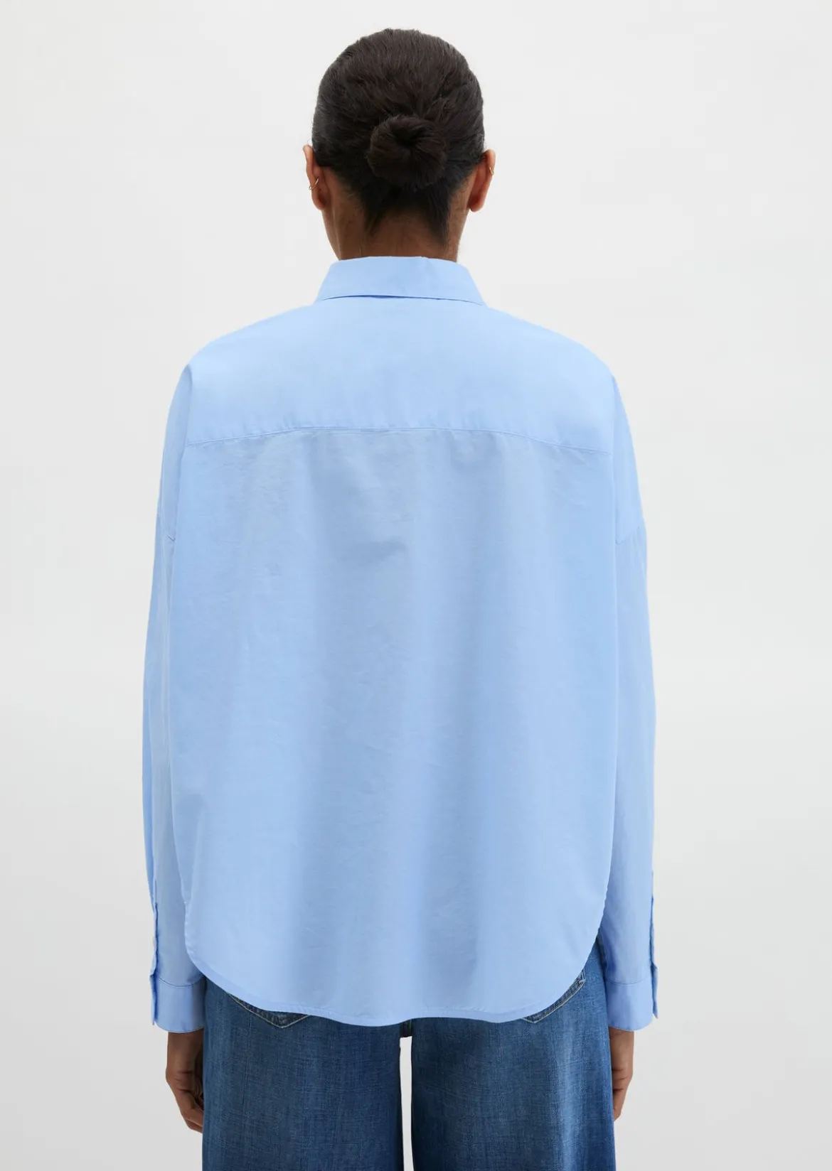 Bluse regular aus Baumwoll-Chambray