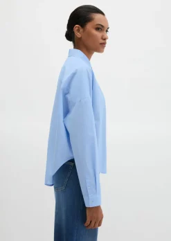 Bluse regular aus Baumwoll-Chambray