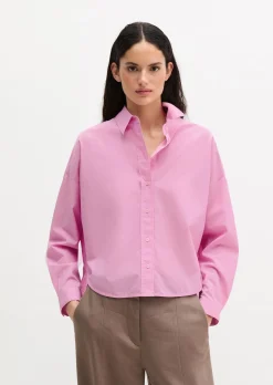 Bluse regular aus Baumwoll-Chambray