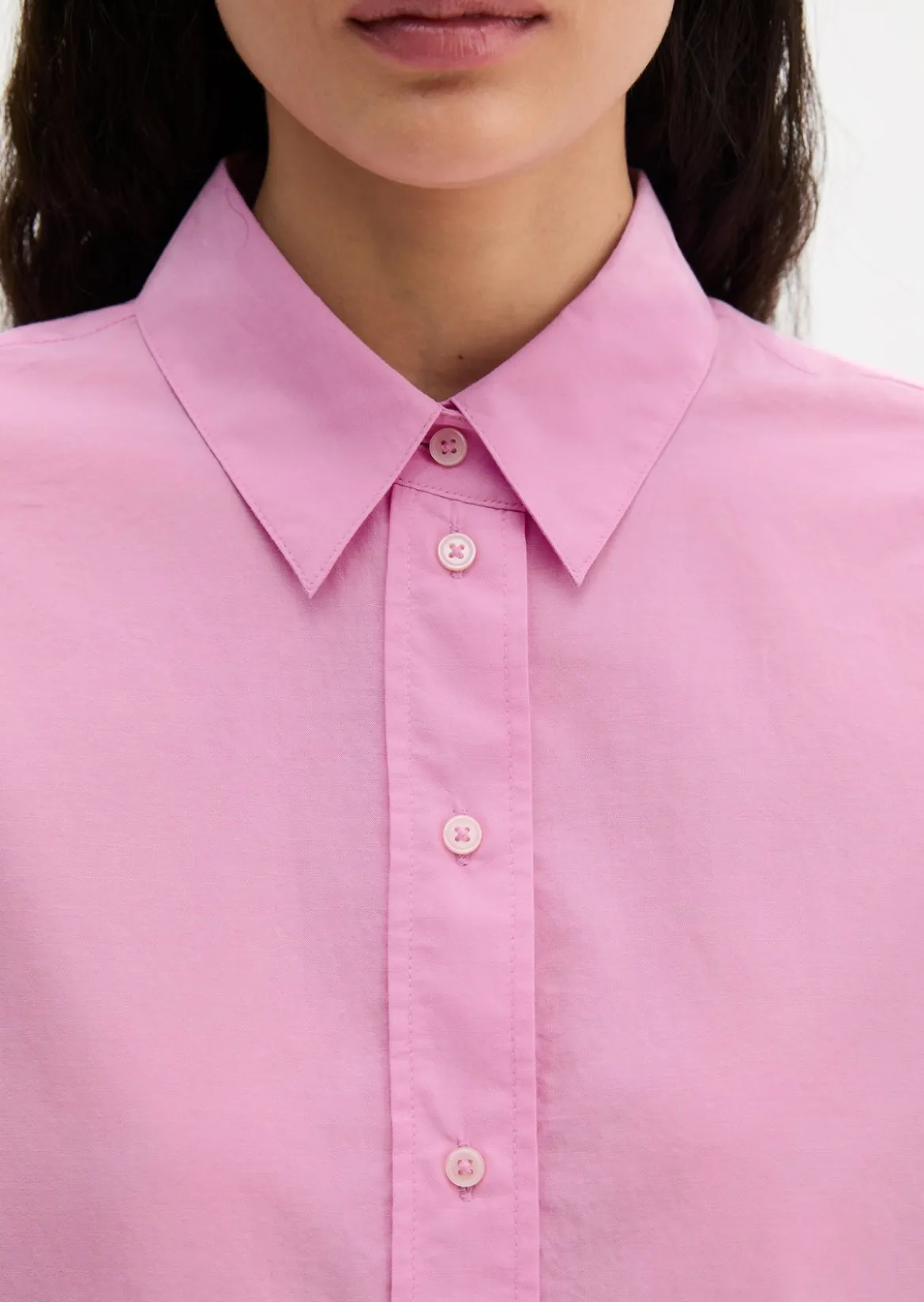 Bluse regular aus Baumwoll-Chambray