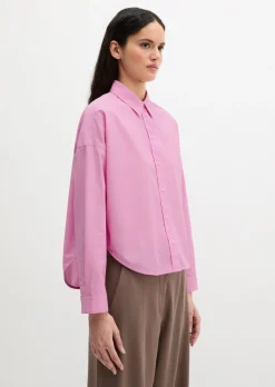 Bluse regular aus Baumwoll-Chambray