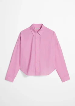 Bluse regular aus Baumwoll-Chambray