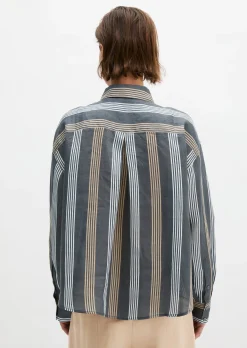 Bluse regular aus weicher Ramiefaser