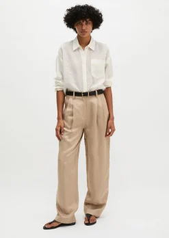Bluse regular aus weicher Ramiefaser