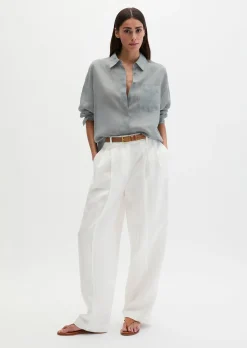 Bluse regular aus weicher Ramiefaser