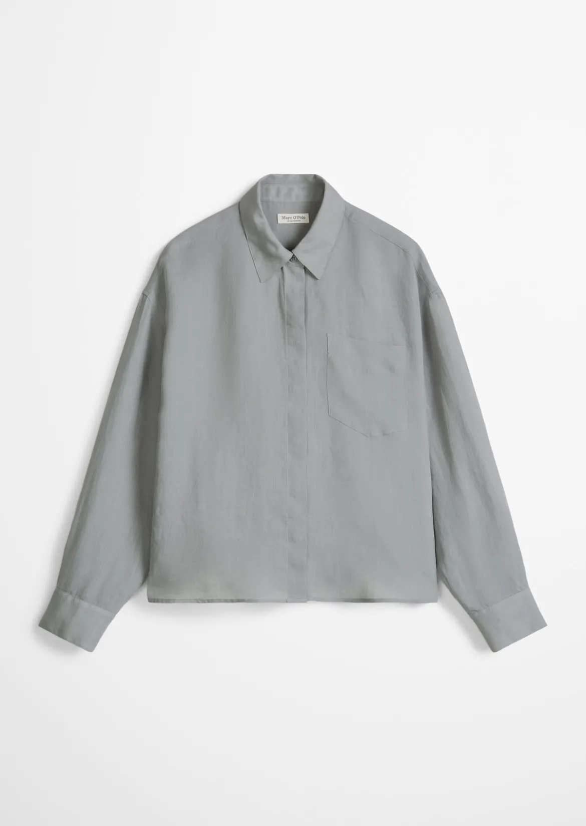Bluse regular aus weicher Ramiefaser