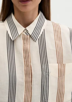 Bluse regular aus weicher Ramiefaser
