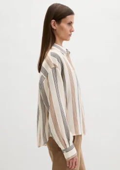 Bluse regular aus weicher Ramiefaser