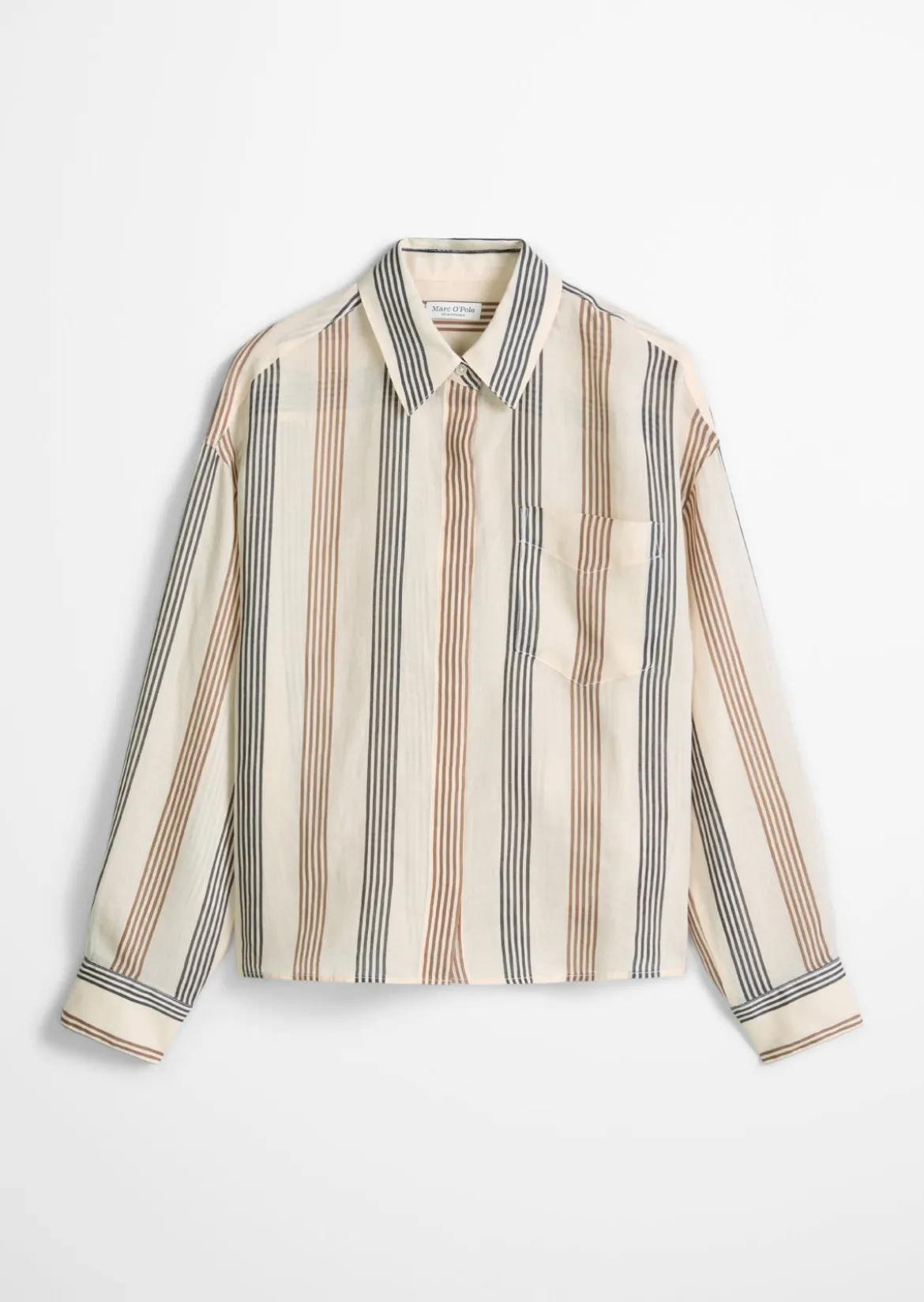 Bluse regular aus weicher Ramiefaser