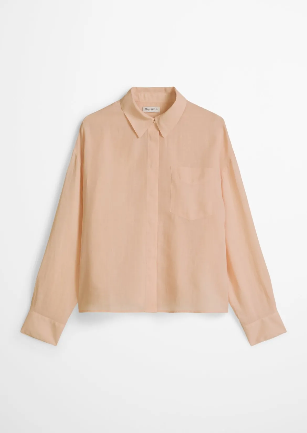 Bluse regular aus weicher Ramiefaser