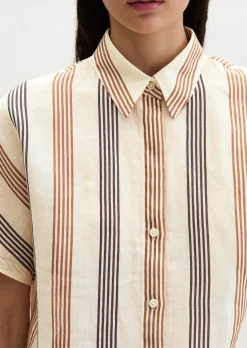 Bluse regular aus weicher Ramiefaser