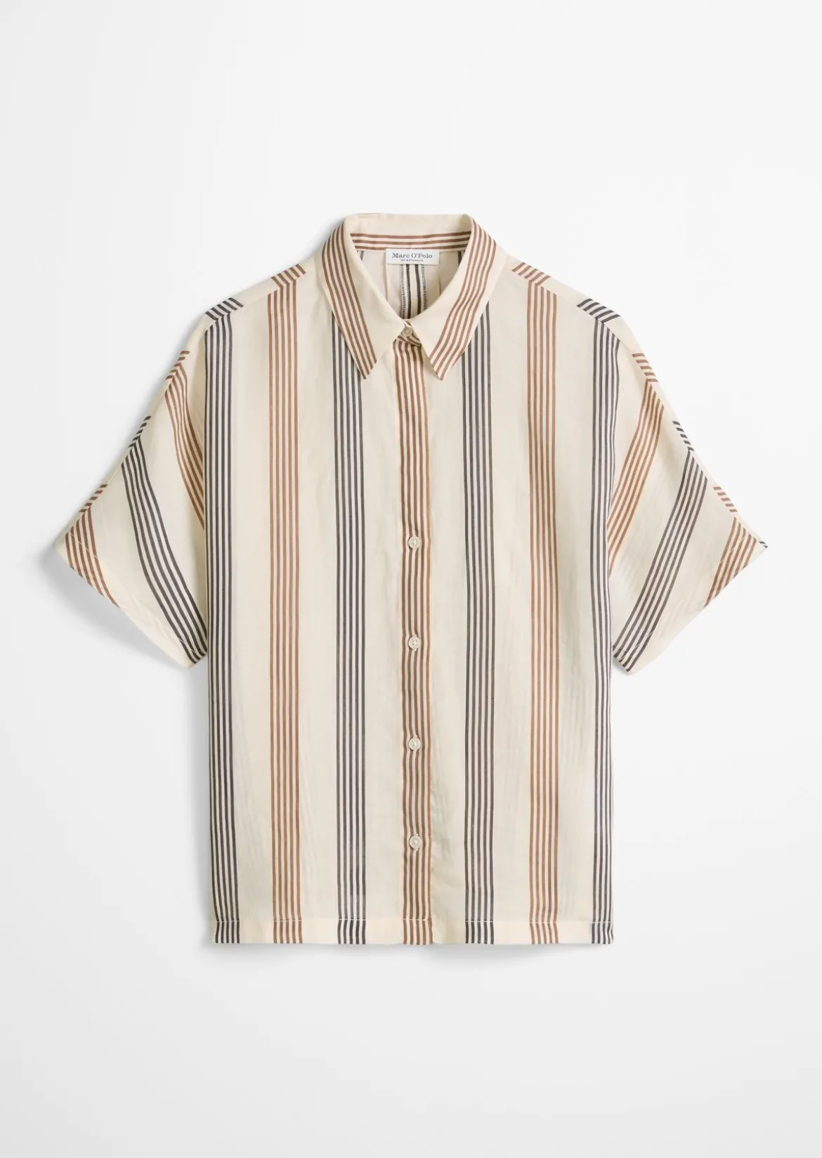 Bluse regular aus weicher Ramiefaser