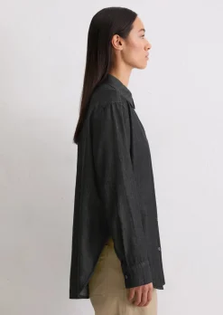 Bluse relaxed aus Baumwoll-Chambray