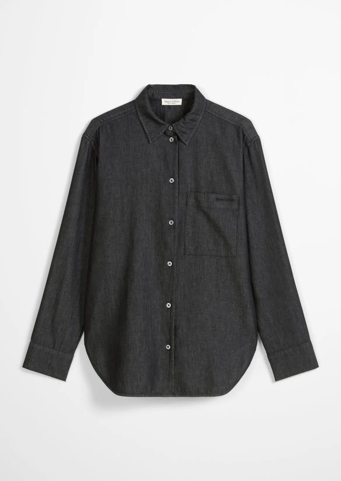 Bluse relaxed aus Baumwoll-Chambray