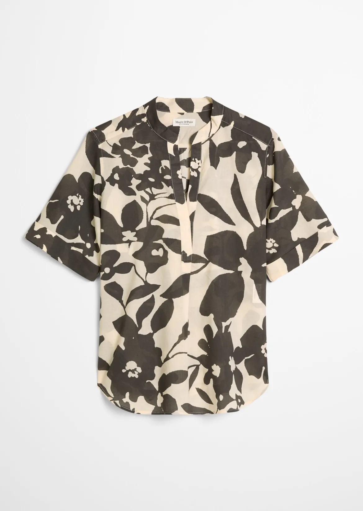 Bluse relaxed aus bedrucktem Baumwoll-Voile