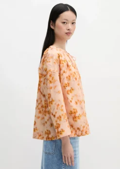 Bluse relaxed aus bedrucktem Baumwoll-Voile