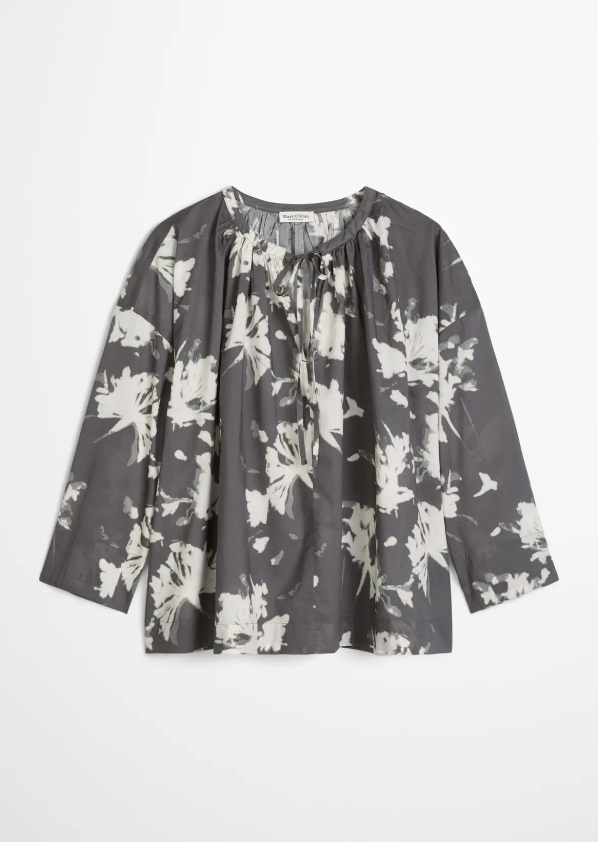 Bluse relaxed aus bedrucktem Baumwoll-Voile