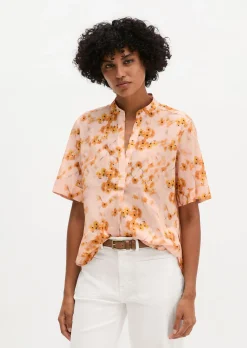 Bluse relaxed aus bedrucktem Baumwoll-Voile