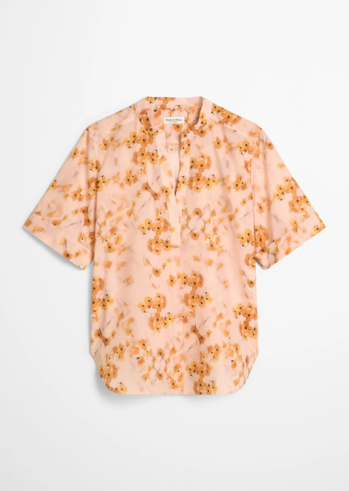 Bluse relaxed aus bedrucktem Baumwoll-Voile