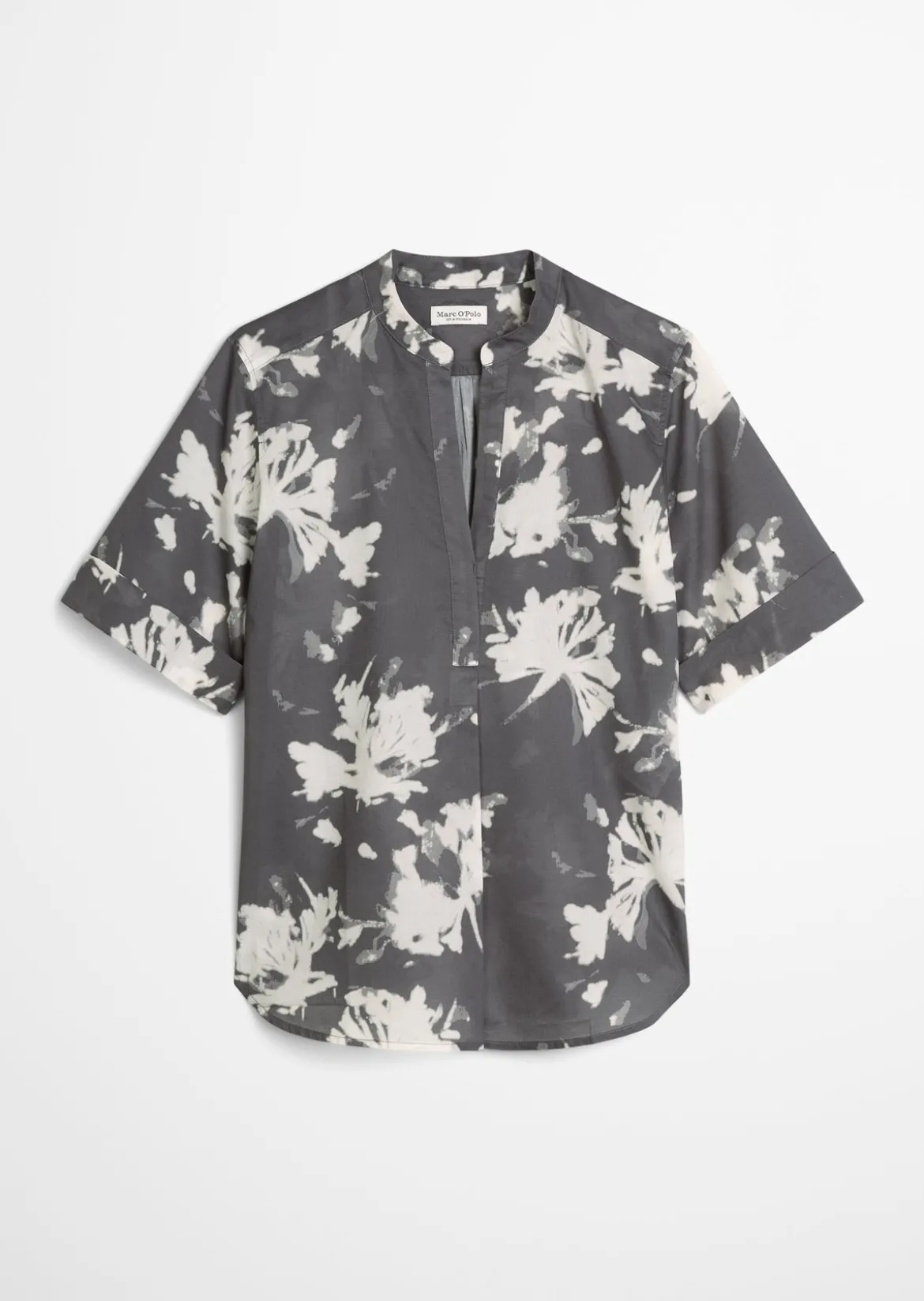 Bluse relaxed aus bedrucktem Baumwoll-Voile
