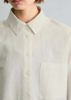Bluse relaxed aus Leinen-Baumwolle-Mix