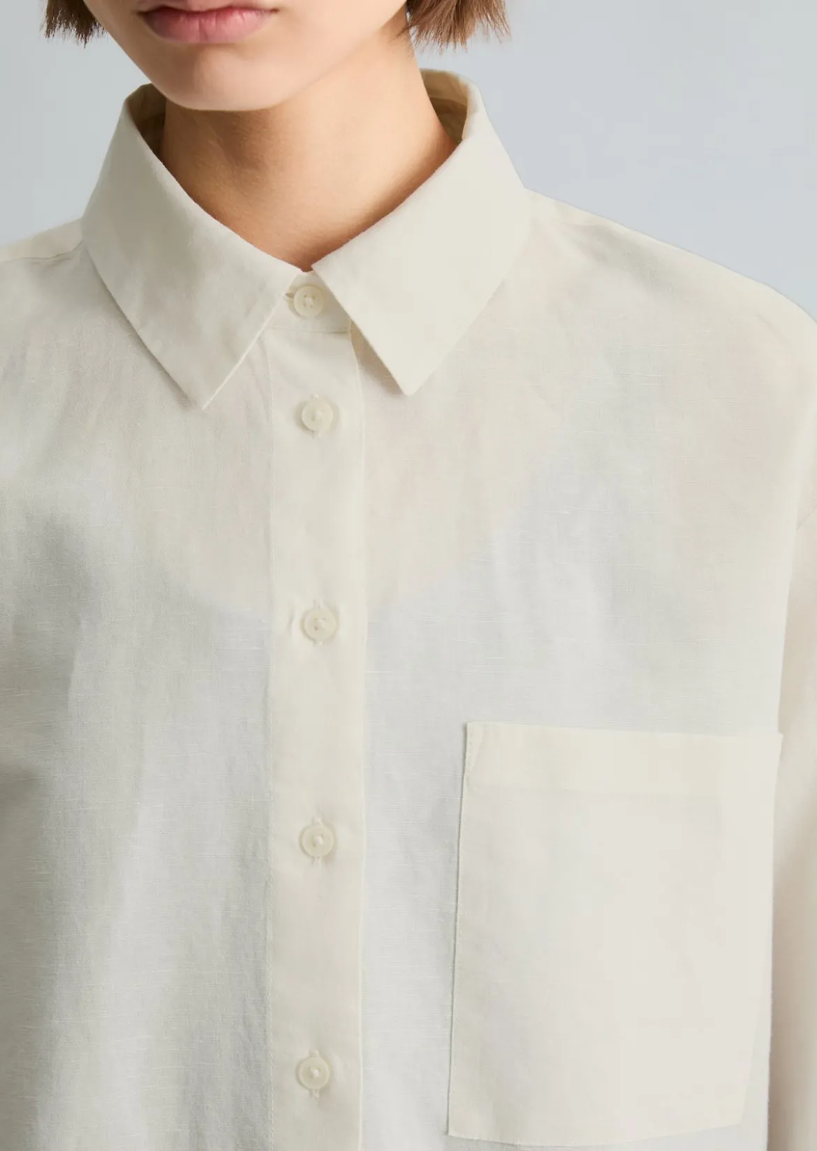 Bluse relaxed aus Leinen-Baumwolle-Mix