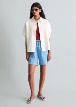 Bluse relaxed aus Leinen-Baumwolle-Mix