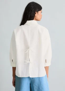Bluse relaxed aus Leinen-Baumwolle-Mix