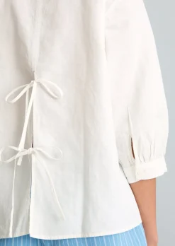 Bluse relaxed aus Leinen-Baumwolle-Mix