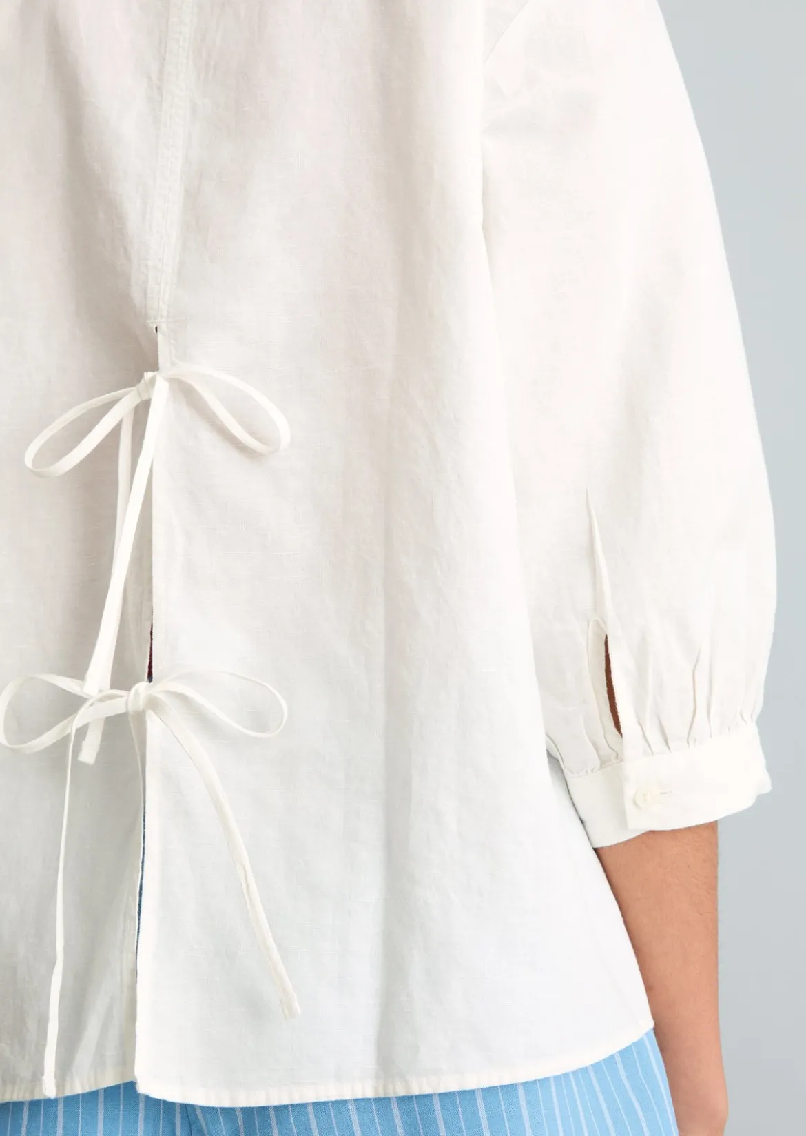 Bluse relaxed aus Leinen-Baumwolle-Mix
