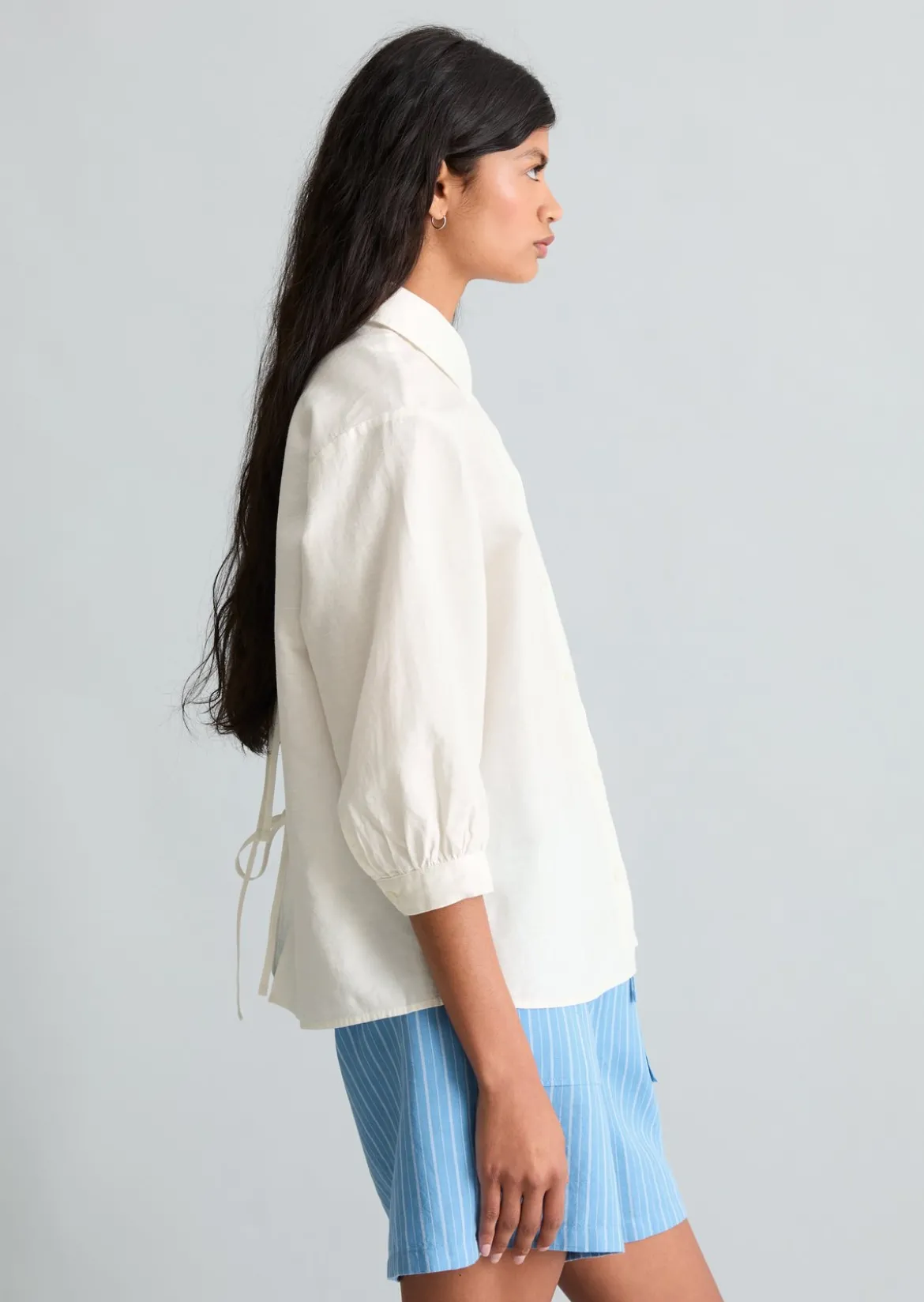 Bluse relaxed aus Leinen-Baumwolle-Mix