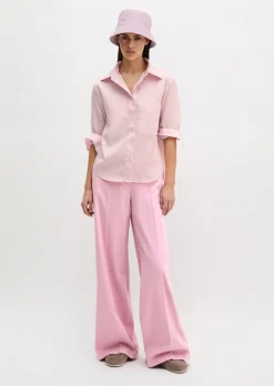 Bluse relaxed cropped aus Baumwoll-Satin