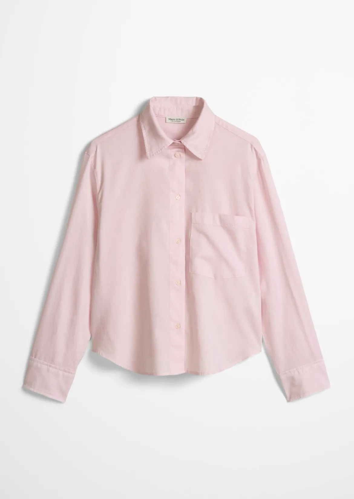 Bluse relaxed cropped aus Baumwoll-Satin