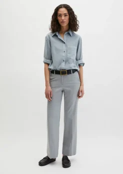 Bluse relaxed cropped aus Baumwoll-Satin