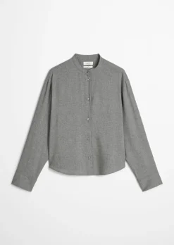 Bluse relaxed cropped aus Viskose-Twill